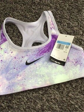 Nike Girls Purple Splash Training Sports Bra